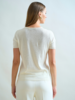 SILK AND COTTON CREWNECK TANK TOP WHITE WITH SEQUINS