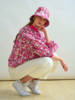 BALLOON SLEEVE COTTON SHIRT: FIORI : PINK