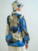 CLASSIC COTTON SHIRT WIDER SLEEVE: BERGAMO PRINT: BLUE