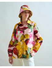 CLASSIC COTTON SHIRT WIDER SLEEVE: BERGAMO PRINT: PINK