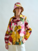 CLASSIC COTTON SHIRT WIDER SLEEVE: BERGAMO PRINT: PINK