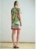 COTTON SHORT SHIFT DRESS: LAKE COMO PRINT