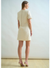 SHORT SHIFT DRESS: MATELASSE: IVORY