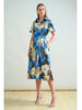 NO WAIST HALFSLEEVEES  DRESS: BERGAMO PRINT: BLUE