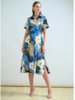 NO WAIST HALFSLEEVEES  DRESS: BERGAMO PRINT: BLUE