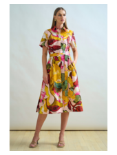 NO WAIST HALFSLEEVEES  DRESS: BERGAMO PRINTED: PINK