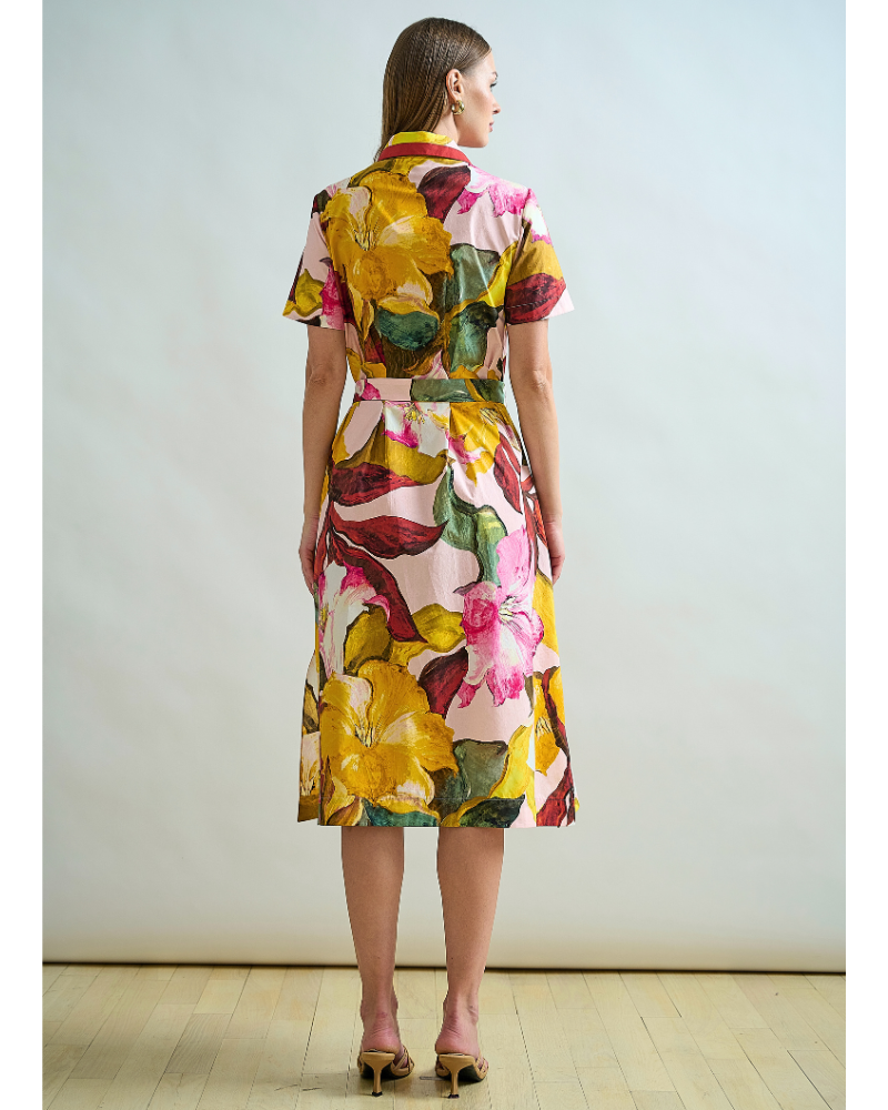 NO WAIST HALFSLEEVEES  DRESS: BERGAMO PRINTED: PINK