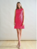 SHIFT SLEEVELESS DRESS: MATELASSE: FUSCHIA