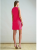 SHIFT SLEEVELESS DRESS: MATELASSE: FUSCHIA