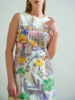COTTON PRINTED SLEEVELESS DRESS: PARIS
