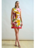 COTTON PRINTED SLEEVELESS DRESS: BERGAMO PRINT: PINK