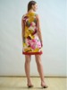 COTTON PRINTED SLEEVELESS DRESS: BERGAMO PRINT: PINK
