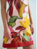 COTTON PRINTED SLEEVELESS DRESS: BERGAMO PRINT: PINK