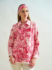 COLLARED COTTON PRINTED SHIRT: CORSICA: PINK