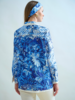COLLARED COTTON PRINTED SHIRT:CORSICA: BLUE