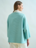 DOUBLE FACE JACKET: TURQUOISE AND IVORY