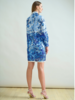 CLASSIC COTTON PRINTED SHIRT DRESS: CORSICA: BLUE