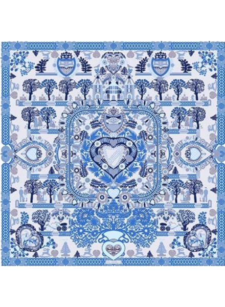 PRINTED CASHMERE SCARF: ELIZABETH: MOONLIGHT