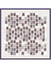 PRINTED CASHMERE SCARF: CARDS:IVORY