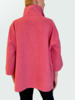 CASHMERE DOUBLE FACE  REVERSIBLE JACKET WITH ZIP: PINK