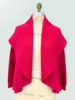 SHAWL NECK SWEATER: MAGENTA