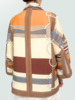 WOOL PRINTED JACKET: SIENA: BEIGE-ORANGE