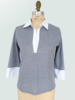 POLO W/ WHITE COLLAR: DENIM