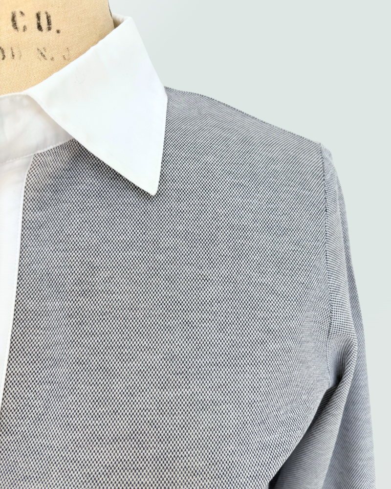 POLO W/ WHITE COLLAR: DENIM