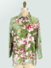 SILK COLLAR WITH SIDE SLITS SHIRT: LIGURIA: GREEN