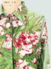 SILK COLLAR WITH SIDE SLITS SHIRT: LIGURIA: GREEN
