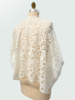LACE EMBRODERY CAPE : GREEN-IVORY