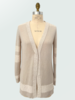 CASHMERE CARDIGAN W/ LUREX DETAILS: SAND
