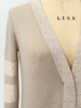 CASHMERE CARDIGAN W/ LUREX DETAILS: SAND