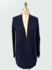 CASHMERE CARDIGAN W/ LUREX DETAILS: NAVY