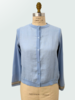 JEWELS EMBELLISHED CARDIGAN W/ LINEN, LIGHT BLUE