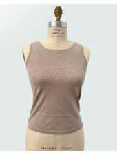 COTTON-LUREX SHELL: TABACCO-GOLD