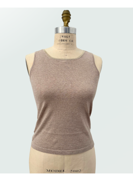 COTTON-LUREX SHELL: TABACCO-GOLD