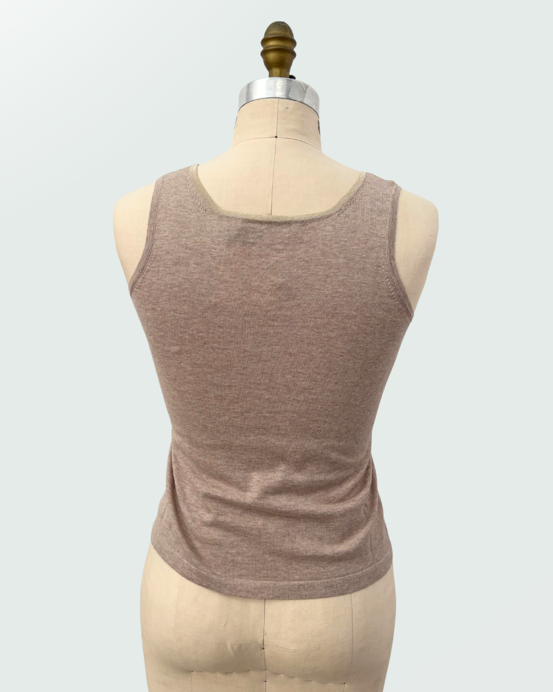 COTTON-LUREX SHELL: TABACCO-GOLD