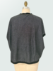 CASHMERE AND LUREX V-NECK PULLOVER CARDIGAN: BLACK-SILVER