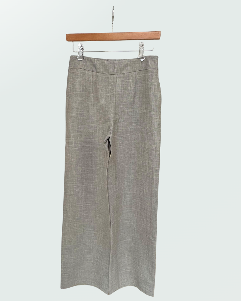 DOUBLE FACE WOOL PANTS: GRAY
