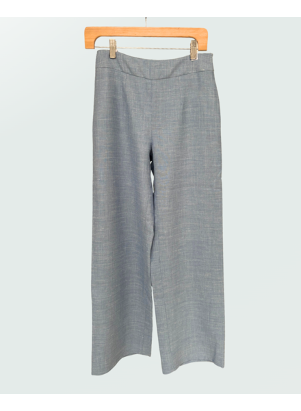 DOUBLE FACE WOOL PANTS: BLUE