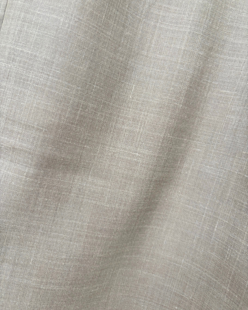 DOUBLE FACE WOOL PANTS: BEIGE OUTSIDE - PINK INSIDE