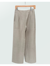 DOUBLE FACE WOOL PANTS: BEIGE OUTSIDE - PINK INSIDE