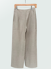 DOUBLE FACE WOOL PANTS: BEIGE OUTSIDE - PINK INSIDE