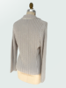 SILK-COTTON STRIPES BLAZER, SAND-IVORY