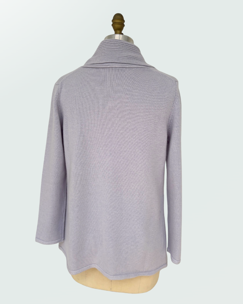 JACKET WITH SUEDE BELT, LAVENDER