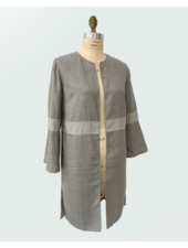 DOUBLE FACE WOOL REVERSIBLE COAT: GRAY-LIGHT GRAY