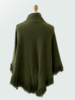 FRINGE PONCHO: 100% CASHMERE: LODEN