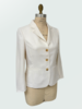 3 BUTTON CASHMERE BLAZER: IVORY