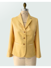 3 BUTTON CASHMERE BLAZER: YELLOW